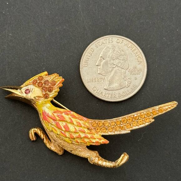 Vintage Ulta Brooch Road Runner Bird - Picture 2 of 4